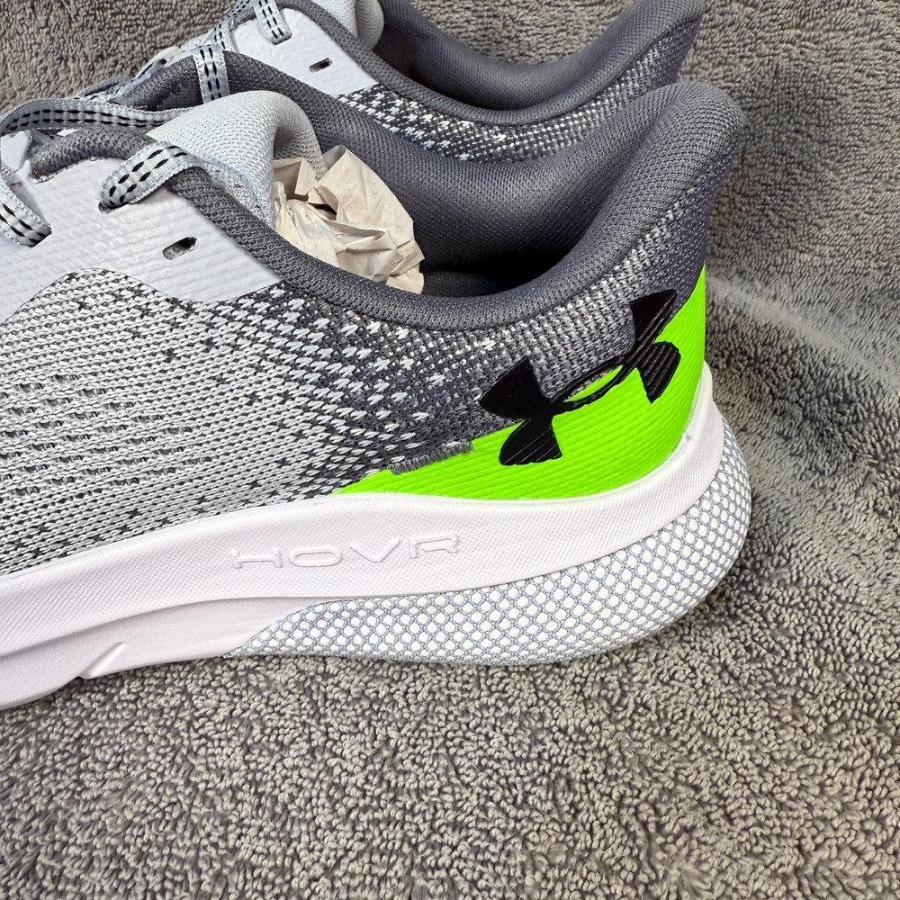 Under Armor HOVR Turbulence 2 Men's SZ 9.5 Gray/Neon Green - Picture 3 of 7